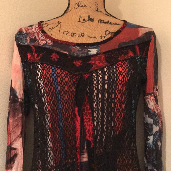 Alberto Makali New York Womens Multi-Color Print Long Sleeve Top-S - Picture 3 of 16